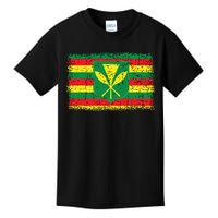 Kanaka Maoli Hawaiian Flag Pride Distressed Sovereign Gifts Kids T-Shirt