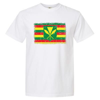 Kanaka Maoli Hawaiian Flag Pride Distressed Sovereign Gifts Garment-Dyed Heavyweight T-Shirt