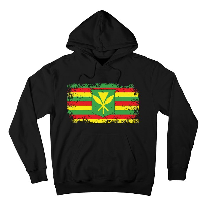 Kanaka Maoli Hawaiian Flag Pride Distressed Sovereign Gifts Hoodie