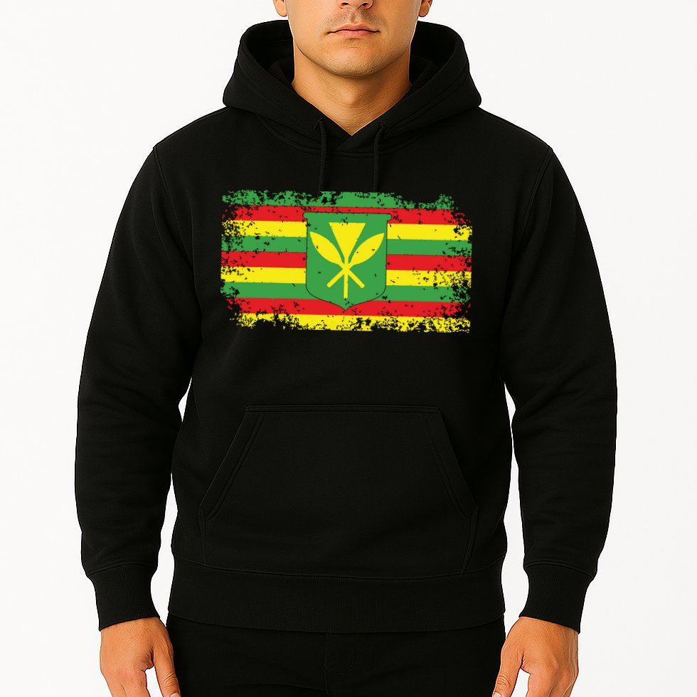 Kanaka Maoli Hawaiian Flag Pride Distressed Sovereign Gifts Hoodie