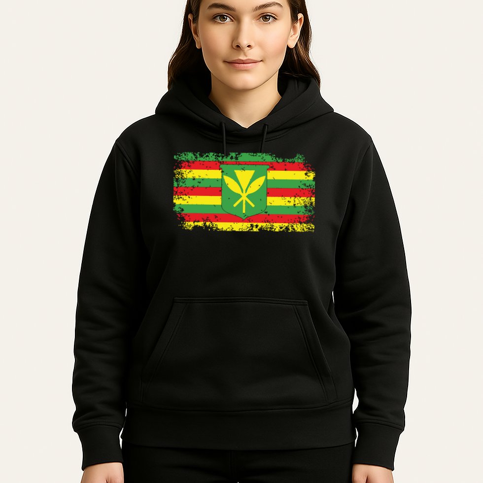 Kanaka Maoli Hawaiian Flag Pride Distressed Sovereign Gifts Hoodie