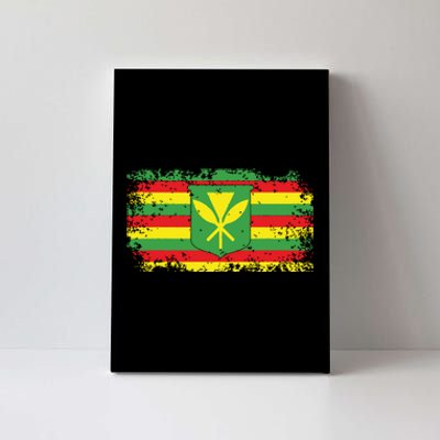 Kanaka Maoli Hawaiian Flag Pride Distressed Sovereign Gifts Canvas