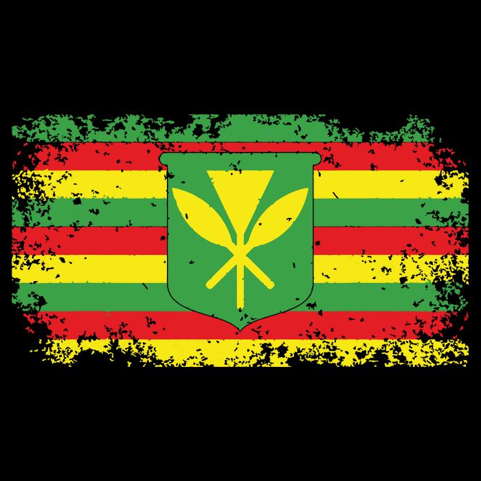 Kanaka Maoli Hawaiian Flag Pride Distressed Sovereign Gifts Premium T-Shirt
