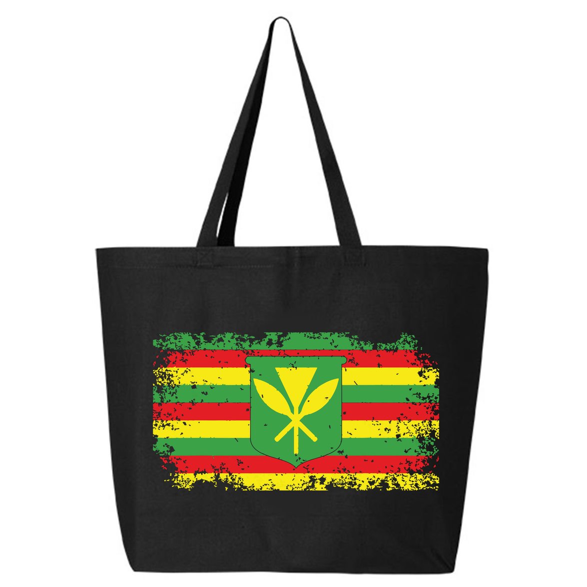 Kanaka Maoli Hawaiian Flag Pride Distressed Sovereign Gifts 25L Jumbo Tote
