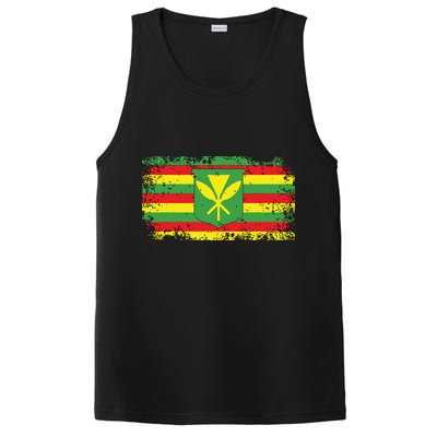Kanaka Maoli Hawaiian Flag Pride Distressed Sovereign Gifts PosiCharge Competitor Tank