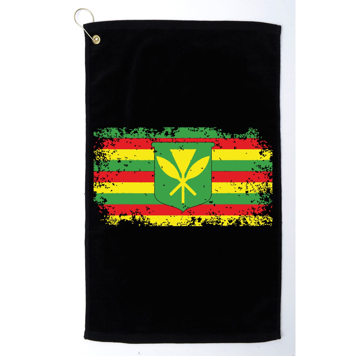 Kanaka Maoli Hawaiian Flag Pride Distressed Sovereign Gifts Golf Towel