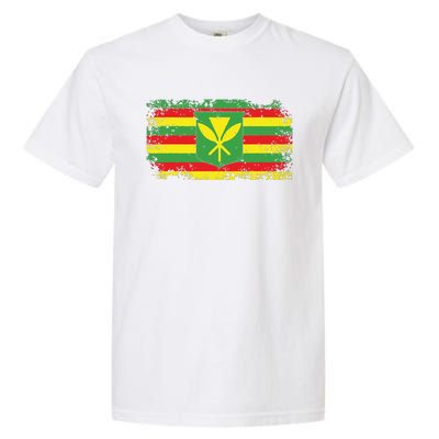 Kanaka Maoli Hawaiian Flag Pride Distressed Sovereign Gifts Garment-Dyed Heavyweight T-Shirt