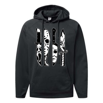 Knives Machete Horror Movies Halloween Performance Fleece Hoodie