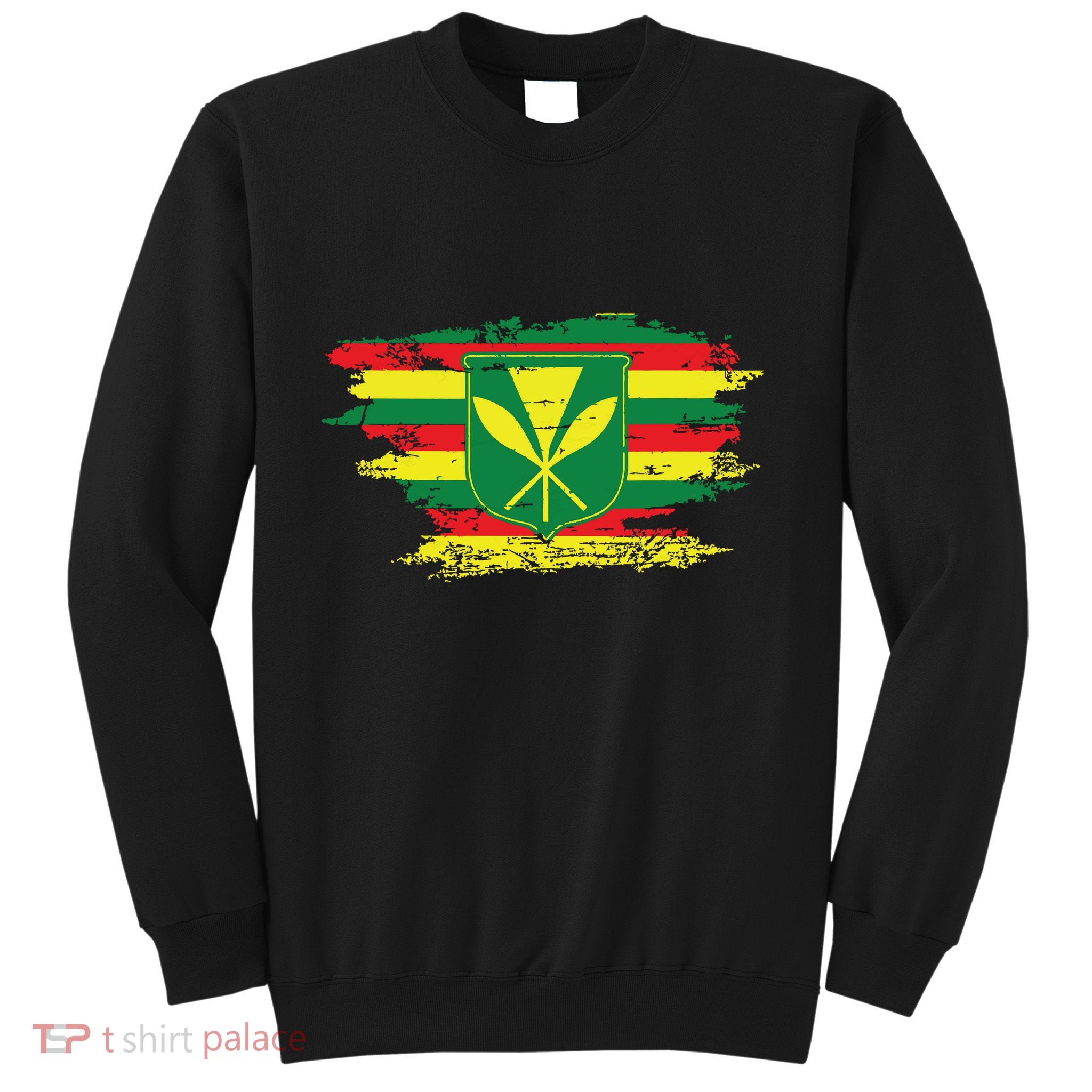Kanaka Maoli Hawaiian Flag Pride Distressed Sovereign Gifts Sweatshirt