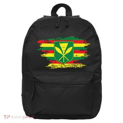 Kanaka Maoli Hawaiian Flag Pride Distressed Sovereign Gifts 16 in Basic Backpack