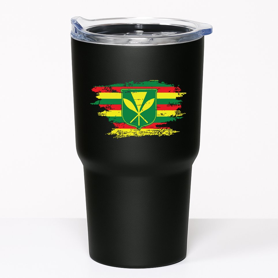 Kanaka Maoli Hawaiian Flag Pride Distressed Sovereign Gifts Tumbler