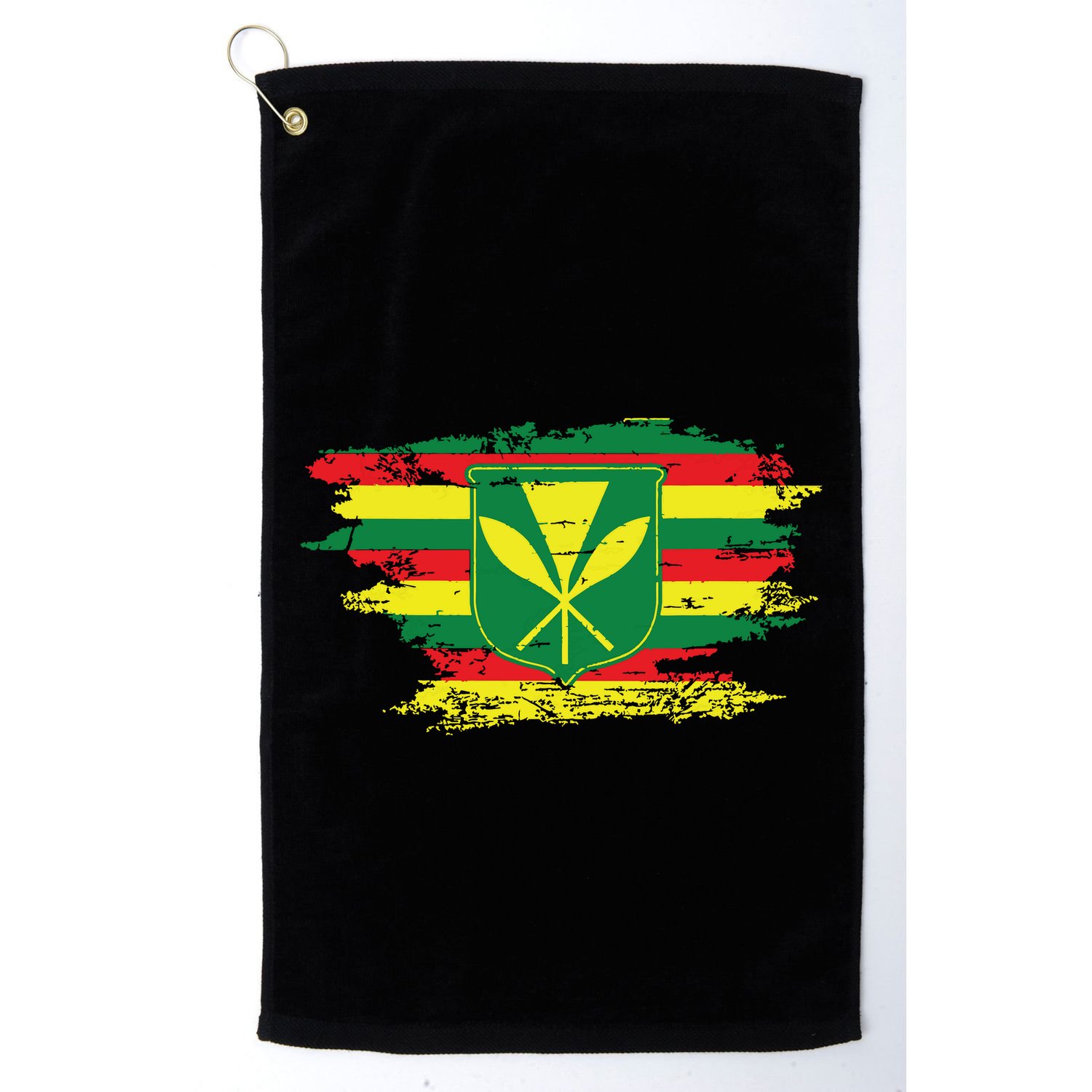 Kanaka Maoli Hawaiian Flag Pride Distressed Sovereign Gifts Golf Towel