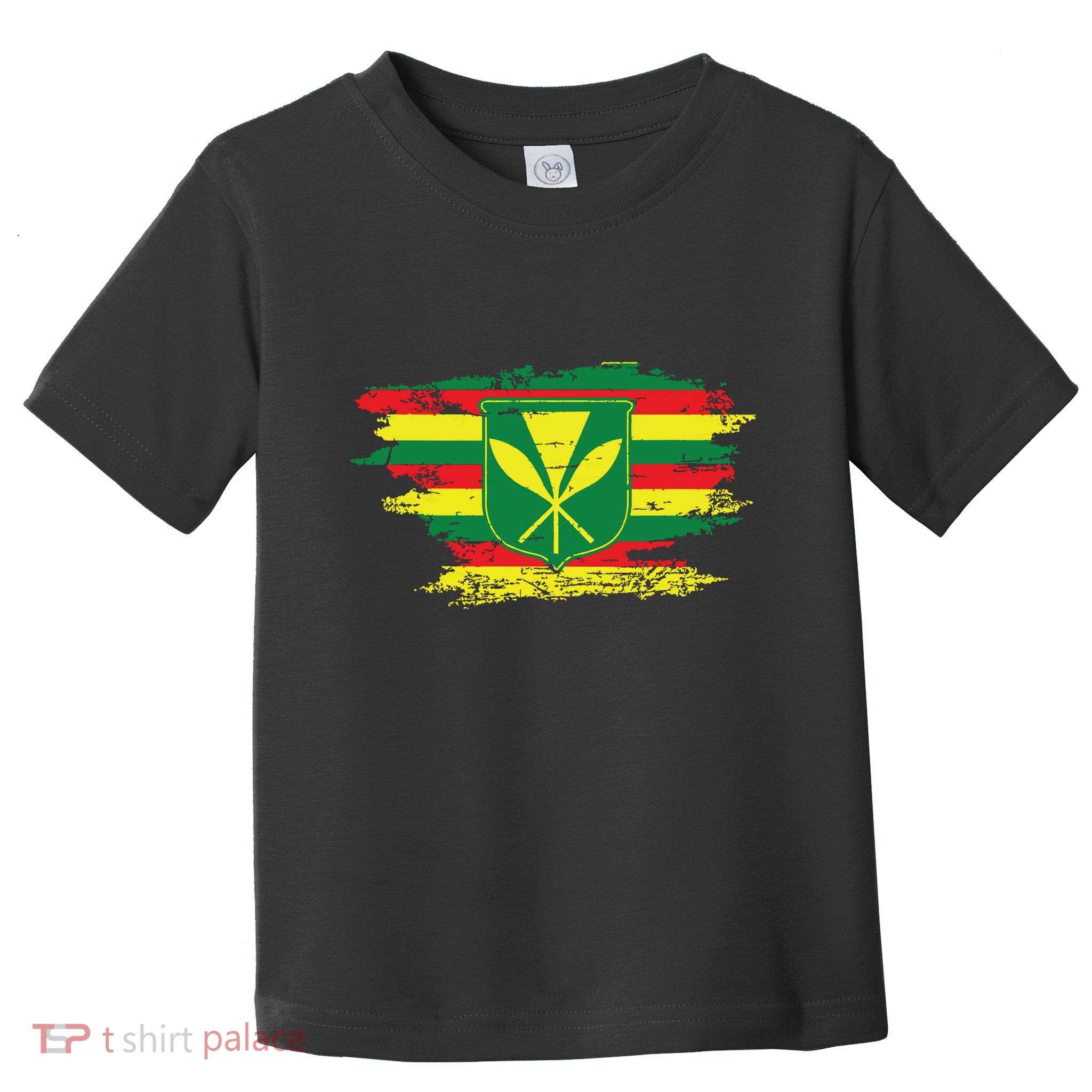 Kanaka Maoli Hawaiian Flag Pride Distressed Sovereign Gifts Toddler T-Shirt