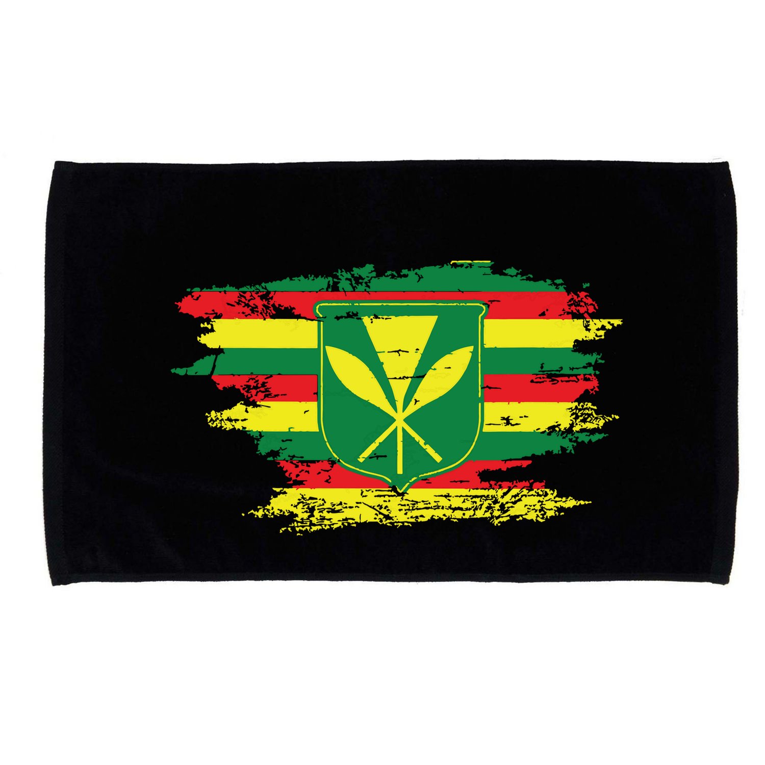 Kanaka Maoli Hawaiian Flag Pride Distressed Sovereign Gifts Microfiber Hand Towel