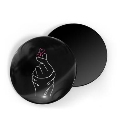 Kpop Merch Hand Symbol Heart Kdrama Korean Pop Music Magnet