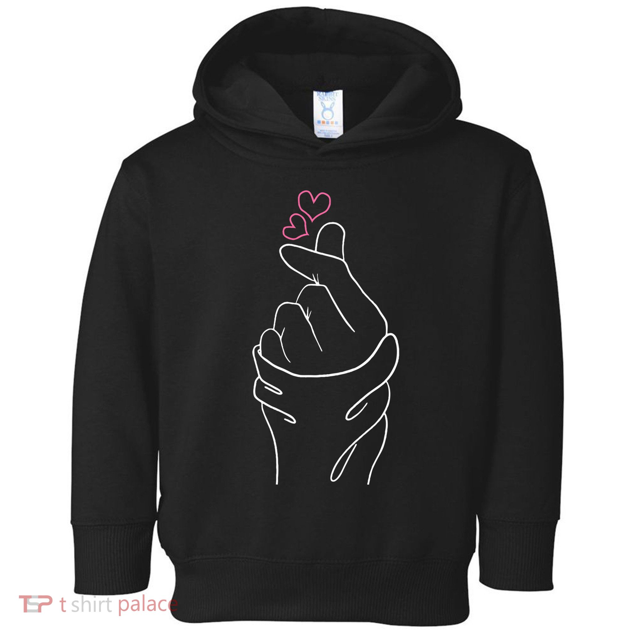 Kpop Merch Hand Symbol Heart Kdrama Korean Pop Music Toddler Hoodie