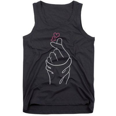 Kpop Merch Hand Symbol Heart Kdrama Korean Pop Music Tank Top