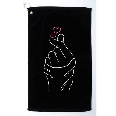 Kpop Merch Hand Symbol Heart Kdrama Korean Pop Music Golf Towel