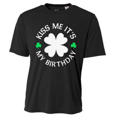 Kiss Me It's My Birthday St Patricks Day Cooling Performance Crew T-Shirt