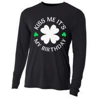 Kiss Me It's My Birthday St Patricks Day Cooling Performance Long Sleeve Crew