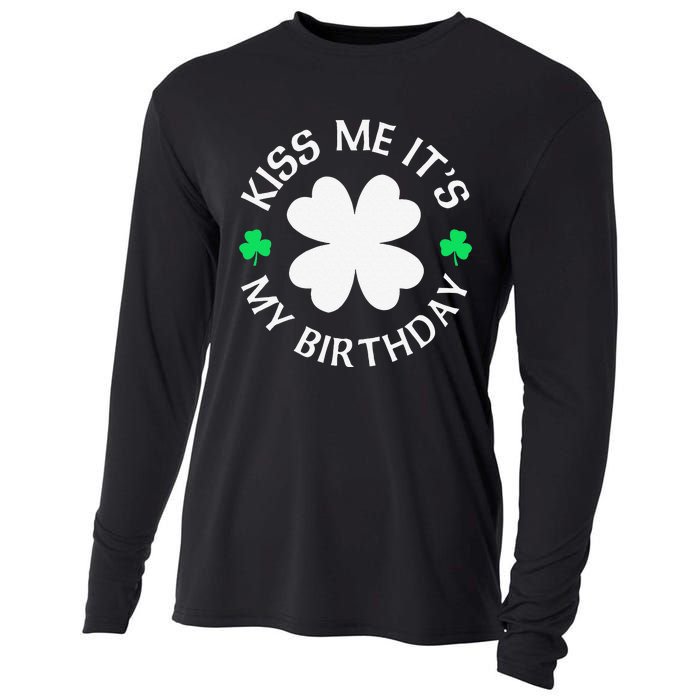 Kiss Me It's My Birthday St Patricks Day Cooling Performance Long Sleeve Crew