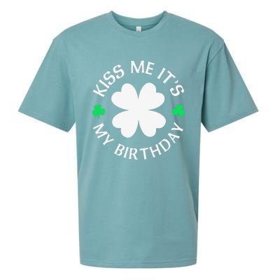 Kiss Me It's My Birthday St Patricks Day Sueded Cloud Jersey T-Shirt