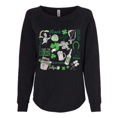 Kiss Me I'm Irish Womens California Wash Sweatshirt