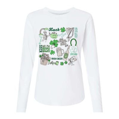 Kiss Me I'm Irish Womens Cotton Relaxed Long Sleeve T-Shirt