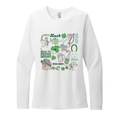 Kiss Me I'm Irish Womens CVC Long Sleeve Shirt