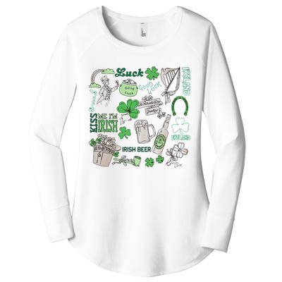 Kiss Me I'm Irish Women's Perfect Tri Tunic Long Sleeve Shirt