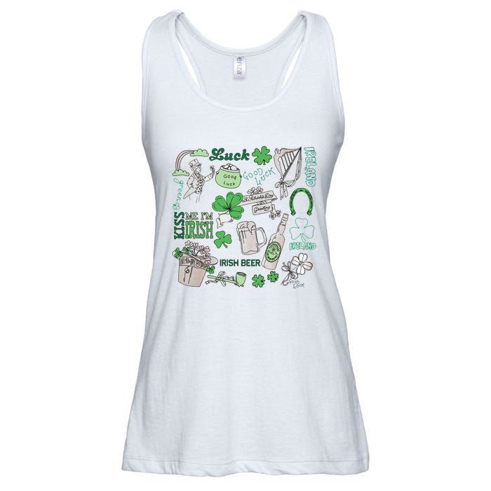 Kiss Me I'm Irish Ladies Essential Flowy Tank