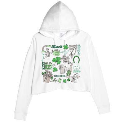 Kiss Me I'm Irish Crop Fleece Hoodie