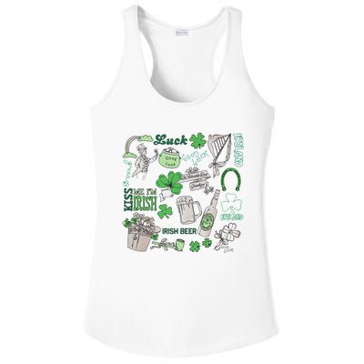 Kiss Me I'm Irish Ladies PosiCharge Competitor Racerback Tank