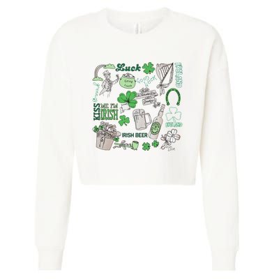 Kiss Me I'm Irish Cropped Pullover Crew