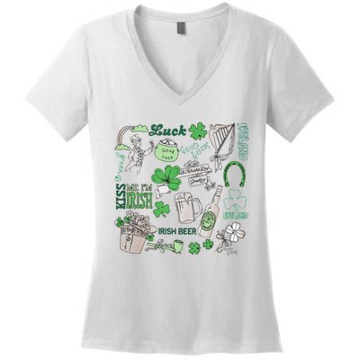 Kiss Me I'm Irish Women's V-Neck T-Shirt