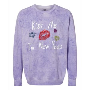 Kiss Me I’M New Years 2024 Colorblast Crewneck Sweatshirt