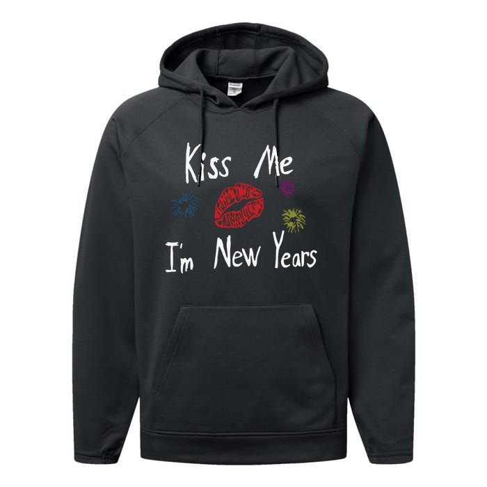 Kiss Me I’M New Years 2024 Performance Fleece Hoodie