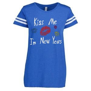 Kiss Me I’M New Years 2024 Enza Ladies Jersey Football T-Shirt