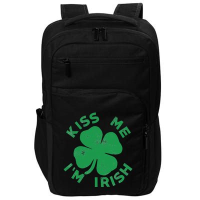 Kiss Me I'm Irish Funny Saint Patrick Day Impact Tech Backpack
