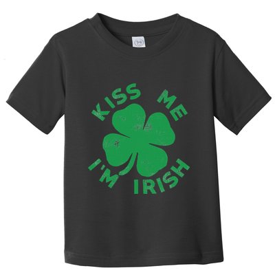 Kiss Me I'm Irish Funny Saint Patrick Day Toddler T-Shirt