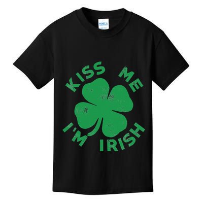Kiss Me I'm Irish Funny Saint Patrick Day Kids T-Shirt