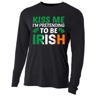 Kiss Me Im Pretending To Be Irish Cooling Performance Long Sleeve Crew