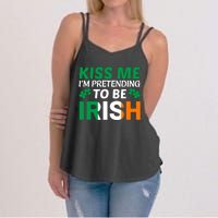 Kiss Me Im Pretending To Be Irish Women's Strappy Tank