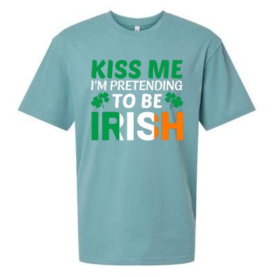 Kiss Me Im Pretending To Be Irish Sueded Cloud Jersey T-Shirt