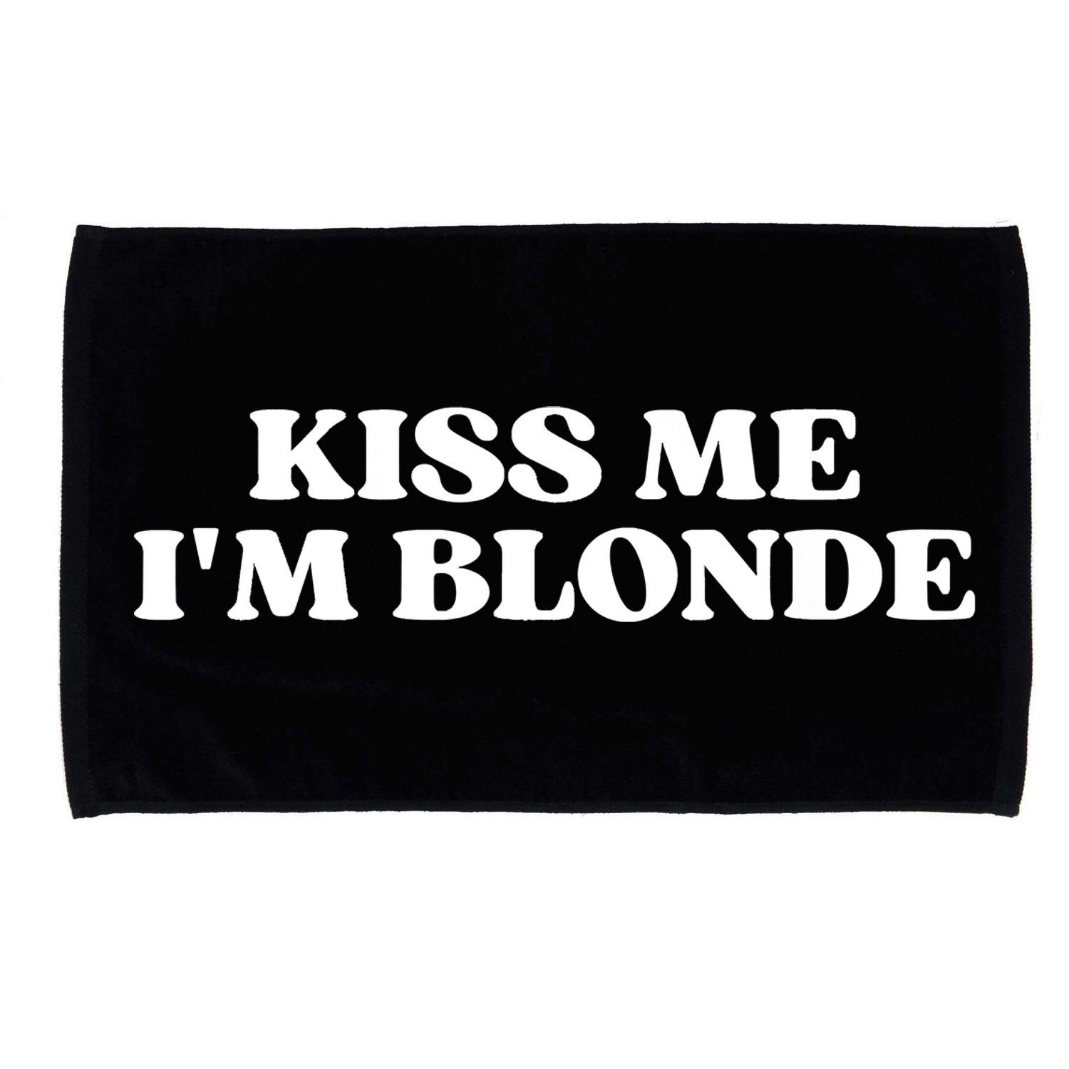 Kiss Me I'm Blonde Funny Quote Aesthetic 2000s Microfiber Hand Towel