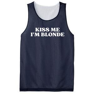 Kiss Me I'm Blonde Funny Quote Aesthetic 2000s Mesh Reversible Basketball Jersey Tank