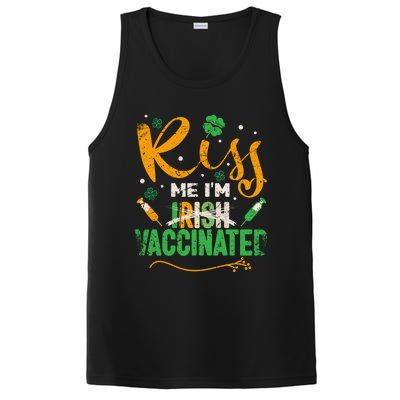 Kiss Me I Am Irish Vaccinated Gift Funny St Patrick Day 2021 Cute Gift PosiCharge Competitor Tank