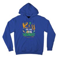 Kiss Me I Am Irish Vaccinated Gift Funny St Patrick Day 2021 Cute Gift Hoodie