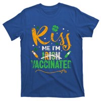 Kiss Me I Am Irish Vaccinated Gift Funny St Patrick Day 2021 Cute Gift T-Shirt