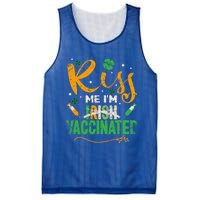 Kiss Me I Am Irish Vaccinated Gift Funny St Patrick Day 2021 Cute Gift Mesh Reversible Basketball Jersey Tank